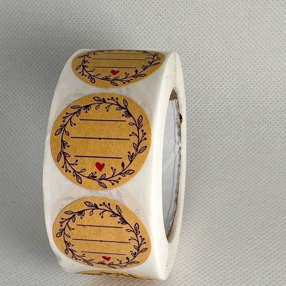 1 In Kraft Paper Flowers Thank You Label Stickers for Gift Card | KRAFT STICKER - Picture 5 of 5